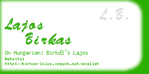 lajos birkas business card